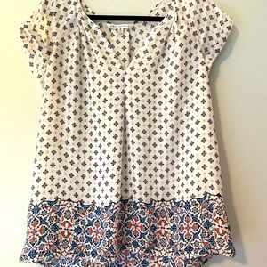 Max Studio White Boho Top (Med)